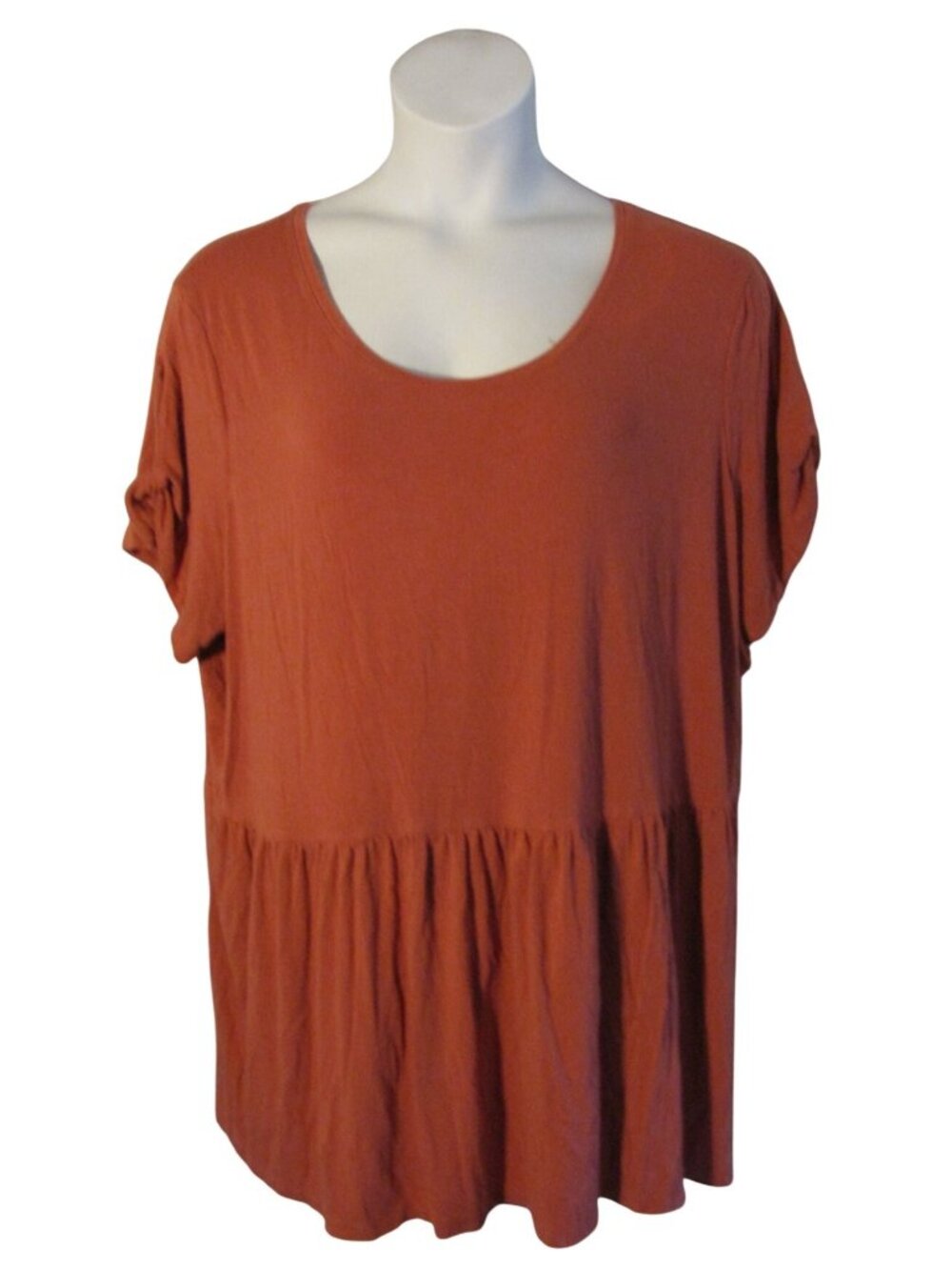 Old Navy 3X Pink Jersey Knit Peplum Shirt Top Stretch